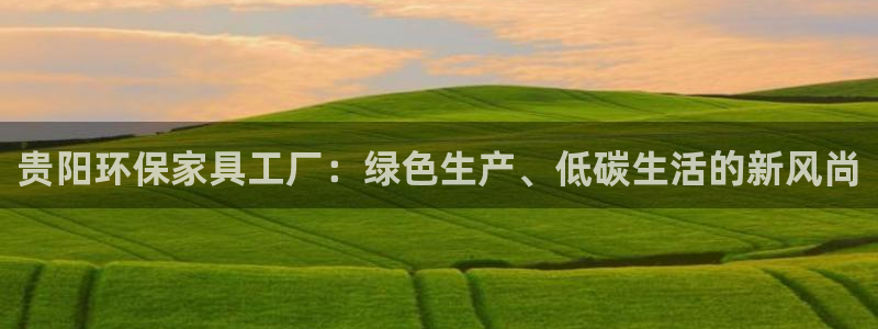 杏耀代理日工资多少：贵阳环保家具工厂：绿色生产、低碳生活的新